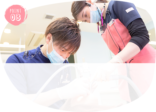 在籍する歯科医師が多く、予約が取りやすい